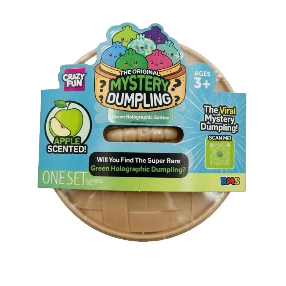 RMS Crazy Fun Squishy Green Holographic Edition Mystery Dumpling Sealed